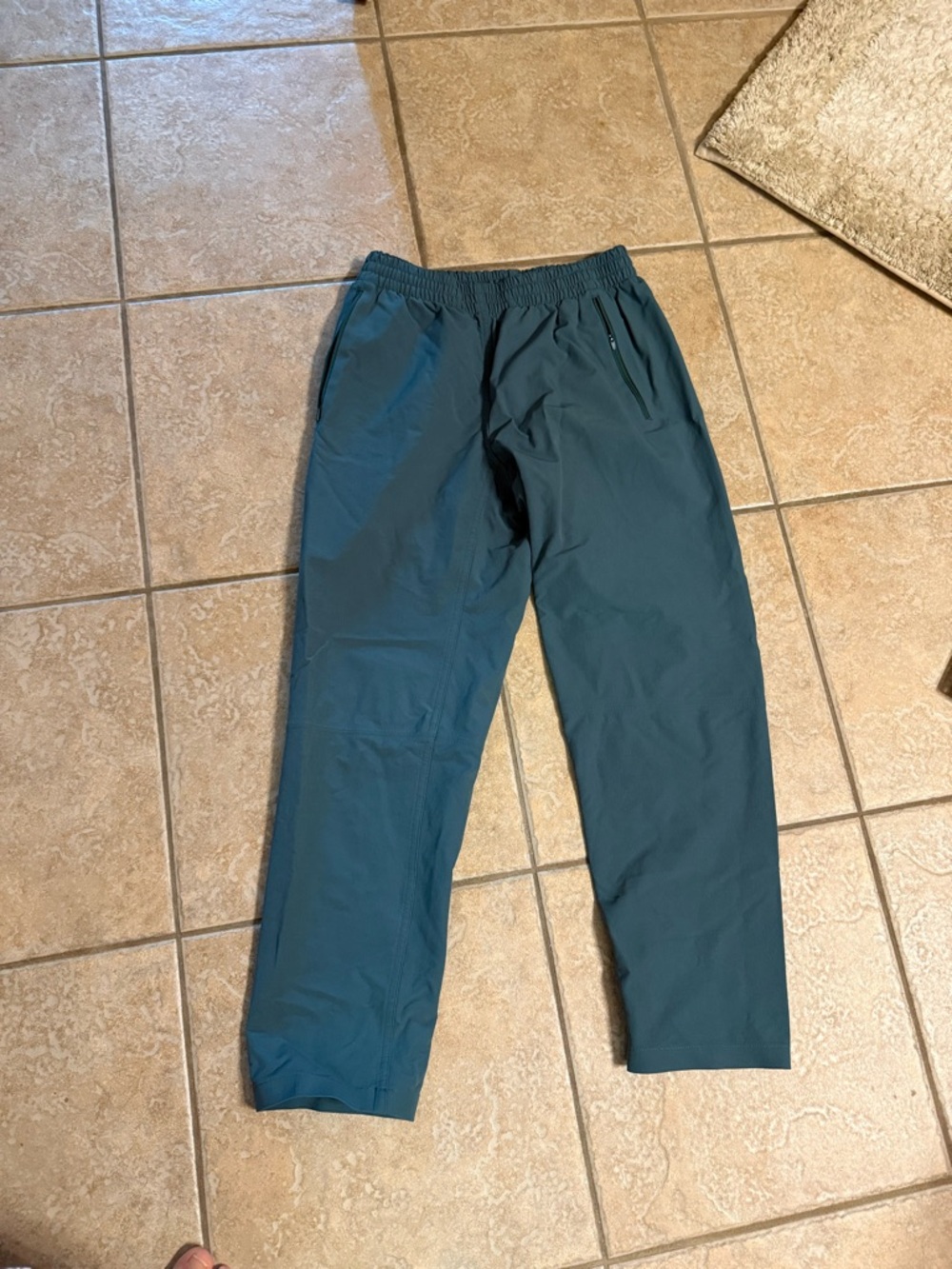 Outdoor Voices Navy Elastic-Waist Track Pants